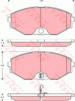 Колодка гальм. диск. INFINITI Q45 передн. (вир-во) TRW GDB3273 (фото 1)