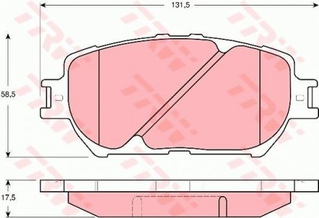 Колодка торм. диск. TOYOTA CAMRY, передн. (пр-во) TRW GDB3314 (фото 1)