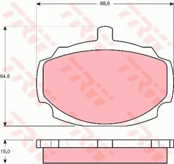 Гальмівні колодки TRW GDB331 (фото 1)