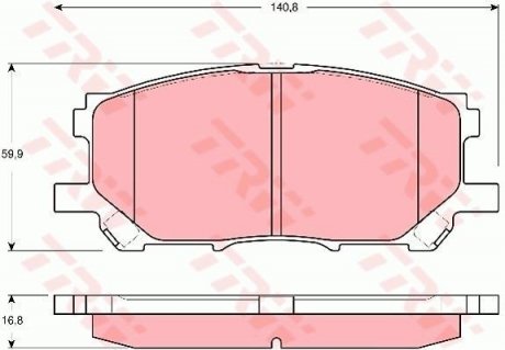 Колодка торм. диск. LEXUS RX, передн. (пр-во) TRW GDB3338 (фото 1)