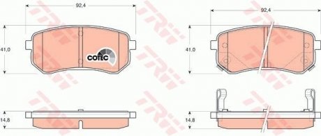 Гальмівні колодки TRW GDB3370 (фото 1)