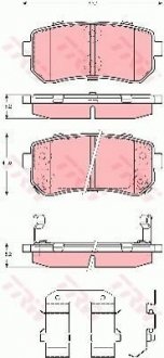 Колодка торм. диск. HYUNDAI ACCENT, i30, задн. (пр-во) TRW GDB3421 (фото 1)