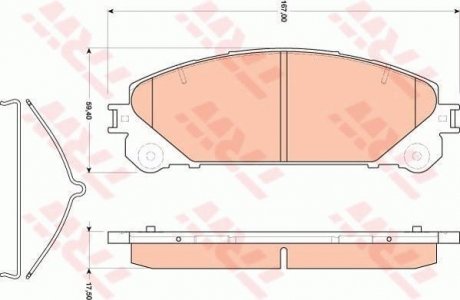 Колодка гальм. диск. LEXUS RX передн. (вир-во) TRW GDB3484 (фото 1)