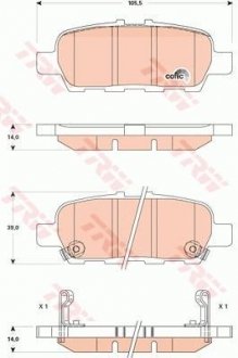 Колодки тормозные (пр-во) TRW GDB3508 (фото 1)