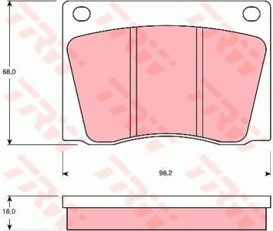 Гальмівні колодки TRW GDB531 (фото 1)