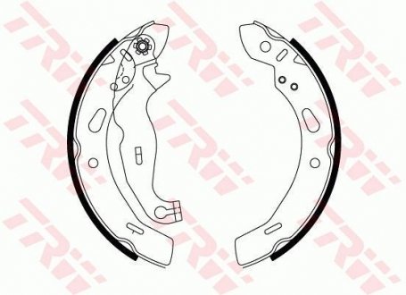 Гальмівна колодка FORD FIESTA, FIESTA VI 1.0-1.6D 06.08-01.18 TRW GS8814 (фото 1)