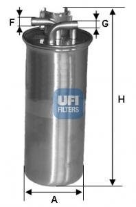 Фильтр топливный AUDI A6 2.7-3.0 TDI 04- (OE) (пр-во) UFI 24.001.00 (фото 1)