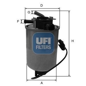 Фильтр топливный NISSAN NAVARA, PATHFINDER 3.0 DCI 10- (OE) (пр-во) UFI 24.018.01 (фото 1)
