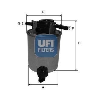 Фильтр топливный INFINITY QX50, QX70 3.0 D 13- (OE) (пр-во) UFI 24.020.01 (фото 1)