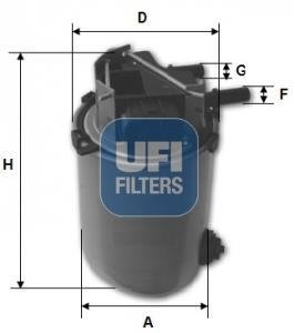 Фильтр топливный NISSAN QASHQAI 1.6 DCI 07-14 (OE) (пр-во) UFI 24.061.01 (фото 1)