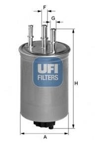 Фильтр топливный DACIA LOGAN, RENAULT DUSTER 1.5 Dci 10- (OE) (пр-во) UFI 24.115.00 (фото 1)