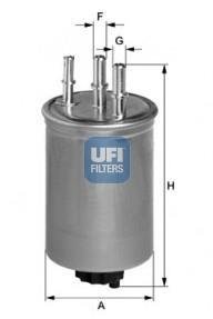 Фильтр топливный FORD FOCUS 1.8-2.0 TDCI 01- (пр-во) UFI 24.445.00 (фото 1)