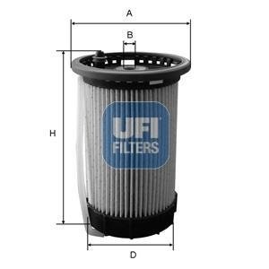 Фільтр паливний AUDI Q3 2.0 TDI 11- (вир-во) UFI 26.032.00 (фото 1)