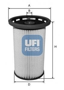 Фильтр топливный VAG 1.6-2.0 TDI 12- (OE) (пр-во) UFI 26.038.00 (фото 1)