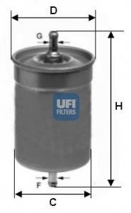 Фільтр паливний UFI 31.500.00 (фото 1)