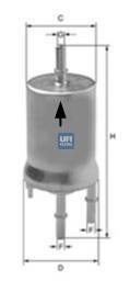 Фильтр топливный VAG 1.0-2.0 99-09 (3 bar) (OE) (пр-во) UFI 31.832.00 (фото 1)