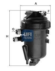 Фільтр паливний FIAT DOBLO 1.3 MJTD 05-09 (вир-во) UFI 55.175.00 (фото 1)
