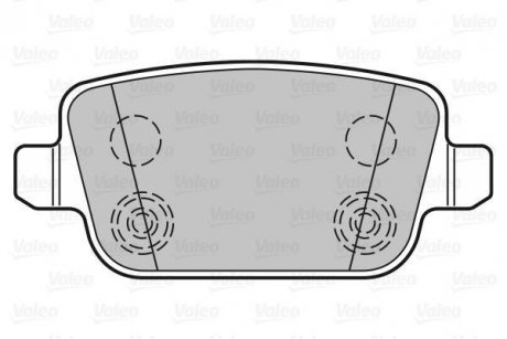 Колодки гальмівні (задние) Ford Focus/Galaxy/Mondeo/S-Max/Kuga 05-15/Volvo S80/V70/XC70 06-16 Valeo 301935 (фото 1)