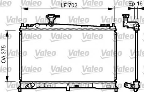 Радiатор охолодження (вир-во) Valeo 735053 (фото 1)