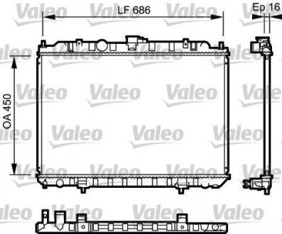 Радиатор охолодження Nissan X-Trail 2.0/2.5 01-13 Valeo 735063 (фото 1)