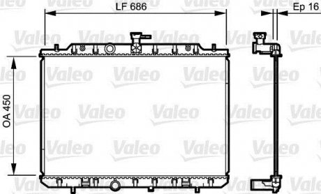 Радіатор охолодження Nissan X-Trail 07-13 Valeo 735205 (фото 1)