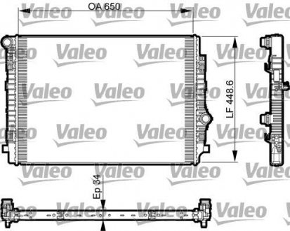 Радиатор охолоджування Valeo 735549 (фото 1)