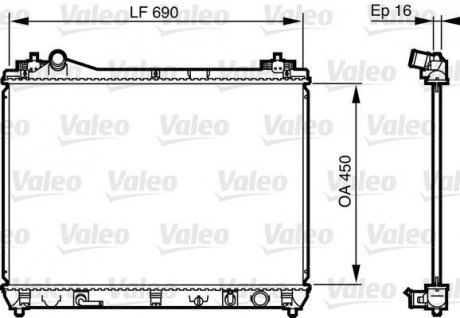 Радиатор охолоджування Valeo 735580 (фото 1)