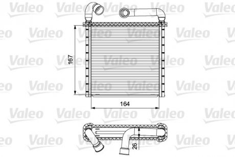 Радиатор обігрівача VAG (вир-во) Valeo 811506 (фото 1)