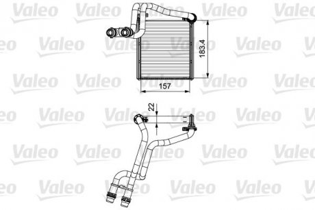 Радіатор обігрівача VOLKSWAGEN GOLF VI (5K) (08-) (вир-во) Valeo 811536 (фото 1)