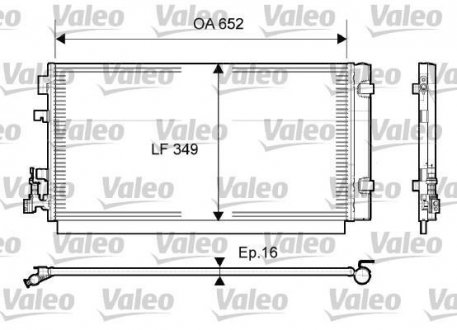 Конденсатор кондиціонера RENAULT FLUENCE (08-) (вир-во) Valeo 814094 (фото 1)