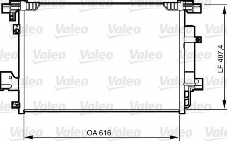 Радіатор кондиціонера Mitsubishi Lancer VIII 08-/Outlander II 06-12 Valeo 814315 (фото 1)