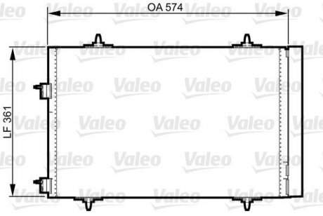 Радиатор кондиціонера Citroen C5/Peugeot 508 1.6/1.6D 09- Valeo 814365 (фото 1)