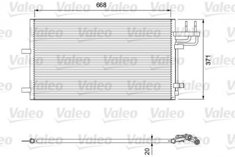 Конденсер кондіционера (пр-во) Valeo 818046 (фото 1)