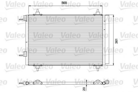 Конденсор кондиционера C4/C4 PICASSO/P307 04- (пр-во) Valeo 818171 (фото 1)