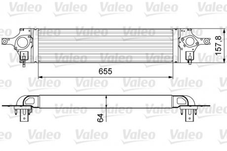 Радиатор інтеркулера Renault Kaleos 2.0 dCi 08-/Nissan X-Trail 2.0 dCi 07-13 Valeo 818358 (фото 1)