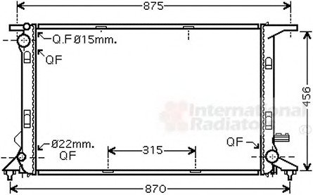 Радиатор охлождения AUDI A4/A7 (пр-во) Van Wezel 03002290 (фото 1)