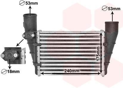 Радиатор інтеркулера Audi A4/A6/VW Passat 1.8/1.9TDI 95-05 Van Wezel 03004112 (фото 1)
