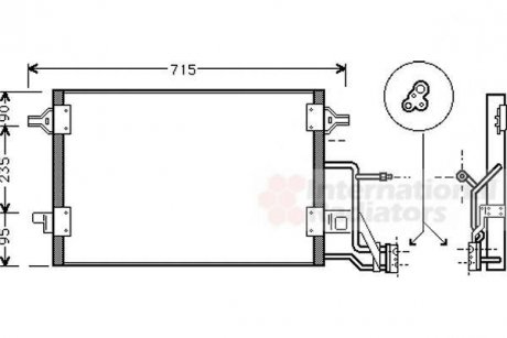 Радиатор кондиционера A4/PASSAT 19TDI/25TDI 97- (пр-во) Van Wezel 03005173 (фото 1)