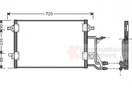 Конденсор кондиционера AUDI A6 MT/AT 97- Van Wezel 03005176 (фото 1)