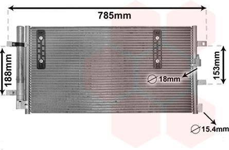 Конденсор кондиціонера A4/A5/Q5 ALL 07- Van Wezel 03005297 (фото 1)