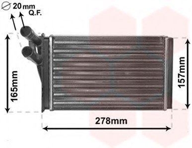Радиатор отопителя AUDI80/90/A4 / VW PASSAT5 Van Wezel 03006097 (фото 1)
