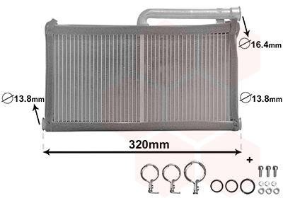 Радиатор отопителя AUDI A6 04-11 (пр-во) Van Wezel 03006397 (фото 1)