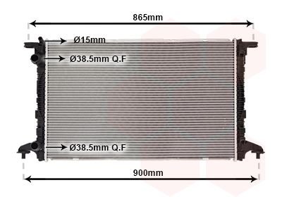 Радиатор охлождения Audi A4/A5 HD 15+ (пр-во) Van Wezel 03012721 (фото 1)