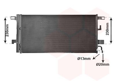 Радіатор кондиціонера Audi A4 15+ (вир-во) Van Wezel 03015703 (фото 1)