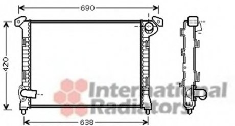 Радиатор охолодження Mini Cooper/One 01-06 W10 Van Wezel 06002314 (фото 1)