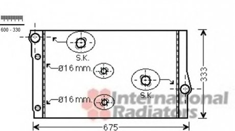 Радиатор охолодження BMW 5 (F10)/7 (F01-F04) 10-16 B47/N47/N57 Van Wezel 06002410 (фото 1)