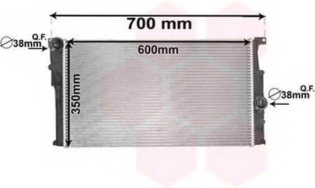 Радиатор охолодження BMW 3 (F30)/1 (F20/F21) 12-18 (N47/B47/N13) Van Wezel 06002455 (фото 1)