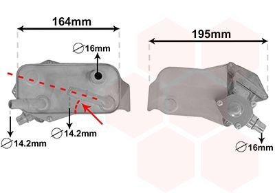 Радиатор масляний АКПП BMW 3 (E90) (N52/N53)/X1 (E84) (N20/N52) 04-13 (теплообмінник) Van Wezel 06003350 (фото 1)