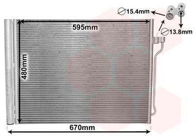 Радиатор кондиціонера BMW 5 (F10/F11)/7 (F01/F02/F03/F04) 09-18 N52/N53/N63 Van Wezel 06005409 (фото 1)