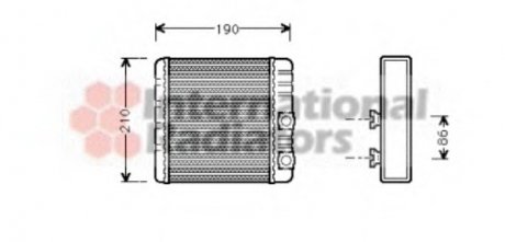 Радіатор обігрівача BMW E36/83 318>328 98-06(вир-во) Van Wezel 06006211 (фото 1)